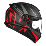 Capacete Norisk Ff802 Razor - Full Preto Fosco Vermelho