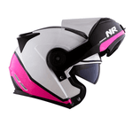 Capacete Norisk Ff345 Route Chance - Branco Rosa