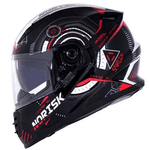 Capacete Norisk Ff302 Screen - Preto Vermelho Branco