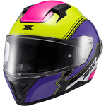 Capacete Texx Raptor Hornet - Verde/roxo/branco/rosa