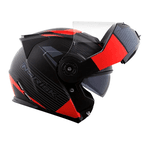 Capacete Norisk Ff345 Route Stroke - Preto Cinza Vermelho