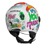 Capacete Norisk Orion Sv Free - Branco/laranja