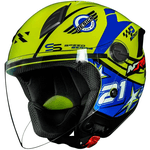 Capacete Norisk Neo Galaxy - Amarelo Azul