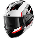 Capacete Shark Evo Es Kryd Wkr - Branco Preto Vermelho.