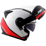 Capacete Norisk Ff345 Route Chance - Branco Vermelho Preto
