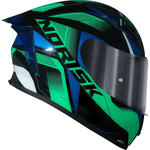 Capacete Norisk Flow Pulse - Verde/azul