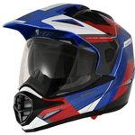 Capacete X11 Crossover Adv - Azul Vermelho Branco
