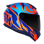 Capacete Norisk Ff802 Razor Cutting - Laranja Azul