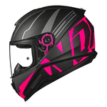 Capacete Norisk Ff802 Razor Full - Preto Fosco Rosa
