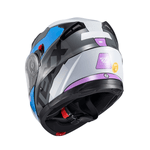 Capacete Texx Gladiator V3 Reisen - Azul/rosa/branco