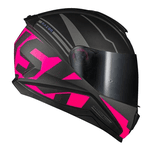 Capacete Norisk Ff802 Razor Full - Preto Fosco Rosa