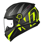 Capacete Norisk Ff802 Razor Full - Preto Fosco/amarelo