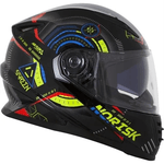 Capacete Norisk Ff302 Screen - Preto Laranja Azul