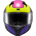 Capacete Texx Raptor Hornet - Verde/roxo/branco/rosa