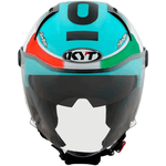 Capacete Kyt D-city Dennis Foggia Leopard Replica - azul