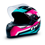 Capacete Fw3 - Gtn Super - Tifany Rosa Branco