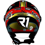 Capacete Norisk Orion R1 - Preto Vermelho Dourado