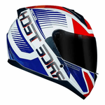 Capacete Race Tech Sector Slash - Branco/azul