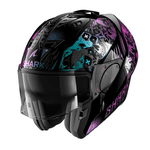 Capacete Shark Evo Es K-Rozen Kvx - Preto Roxo.