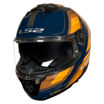 Capacete Ls2 Ff808 Stream Ii Vintage - Azul Laranja
