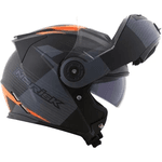 Capacete Norisk Ff345 Route Stroke - Preto Cinza Laranja