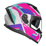Capacete Race Tech Volt Track - Branco Rosa. 