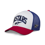 Boné Alpinestars Dunker Trucker - Branco Vermelho Azul