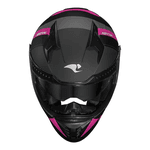 Capacete Race Tech Volt Abstrak - Preto Fosco Rosa.