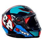 Capacete Fw3 Gtx 43 - Azul/vermelho