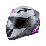 Capacete Texx Gladiator V3 Makan - Cinza/rosa