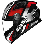 Capacete Race Tech Hit Draw - Preto Prata Vermeho