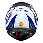 Capacete Race Tech Sector Slash - Branco/azul