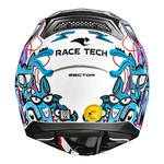 Capacete Race Tech Sector Monsters - Branco Azul.