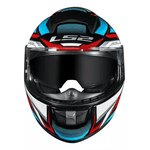 Capacete Ls2 Ff397 Vector Evo Rider - Azul Vermelho