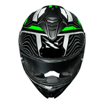 Capacete Norisk Strada Ii Fusion - Branco/preto/verde