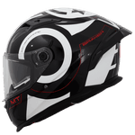 Capacete Mt Braker Inox A0 - Preto Branco