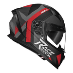 Capacete Race Tech Volt Abstrak - Preto Fosco Vermelho.
