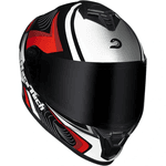 Capacete Race Tech Hit Draw - Preto Prata Vermeho