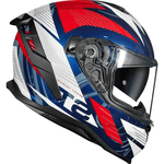 Capacete Norisk Strada Ii St - Branco/azul/vermelho