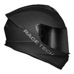 Capacete Race Tech Hit Monocolor - Preto Fosco.