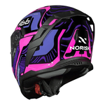 Capacete Norisk Strada Ii Fusion - Roxo/preto/rosa