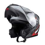 Capacete Texx Gladiator V3 Makan - Cinza/vermelho