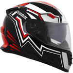 Capacete Norisk Ff302 Wizard - Preto Cinza Vermelho
