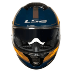 Capacete Ls2 Ff808 Stream Ii Vintage - Azul Laranja