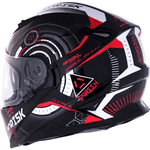 Capacete Norisk Ff302 Screen - Preto Vermelho Branco