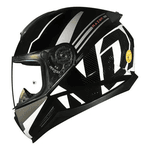 Capacete Norisk Ff802 Razor Full - Preto Branco