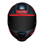 Capacete Norisk Ff802 Razor Axial - Preto Vermelho