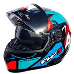 Capacete Fw3 Gtx 43 - Azul/vermelho