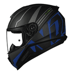 Capacete Norisk Ff802 Razor Full - Preto Fosco/azul