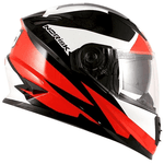 Capacete Norisk Ff302 Ridic - Preto Branco Vermelho